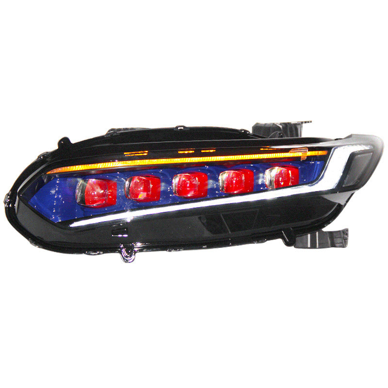 十代雅阁LED大灯总成跑马一抹蓝