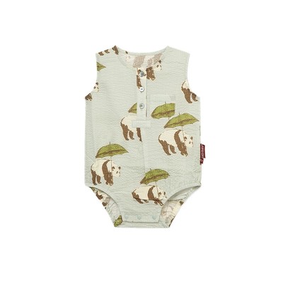 Milkbarn婴儿背心包屁衣男女宝宝夏季哈衣爬服婴幼儿衣服