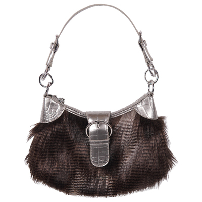 newvintage渐层毛毛辣妹腋下包