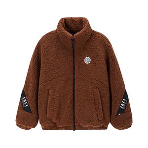雪中飞秋冬男女同款温暖立领防风袖口羊羔绒童装羽绒服