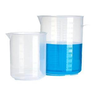 Labshark塑料烧杯实验室带刻度带把柄耐高温耐酸碱计量杯1L5L加厚PP塑料量杯250 500 1000 2000 5000mL毫升