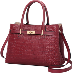 丹希路包包女新款真皮女包大容量手提包结婚婚包妈妈包包中年大气