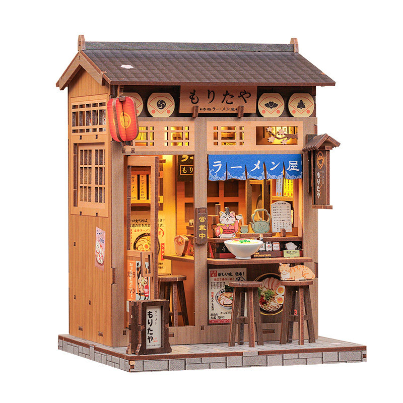森田拉面日式小屋木质拼装模型
