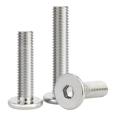 304不锈钢CM大平头超薄头扁平头内六角螺丝钉螺栓M2M3M4M5M6M8