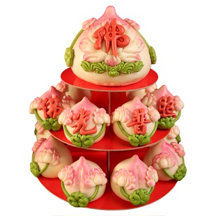 盖盖花饽饽山东花样馒头过年上供六月六九月重阳花糕点面食花馍馍