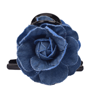 蓝色花朵抓夹发圈2026新款高端发夹设计感小众头饰发饰女轻奢气质