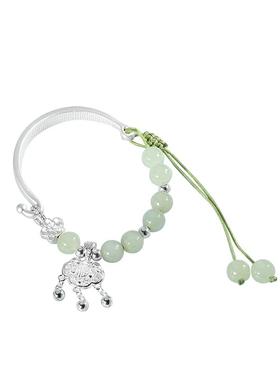 宝茉古典女和田玉999足银