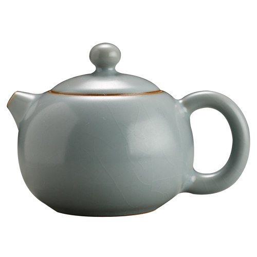 三勤堂汝窑茶壶手工陶瓷功夫茶具泡茶壶景德镇可开片汝瓷小西施壶