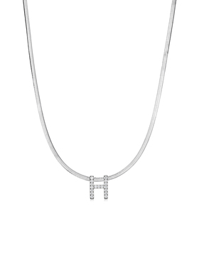 英伦王朝字母吊坠蛇骨项链