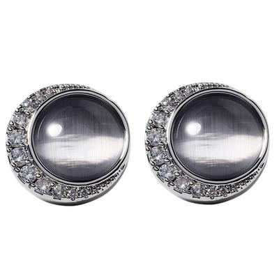 银辉映月轻奢猫眼石袖扣礼物礼盒