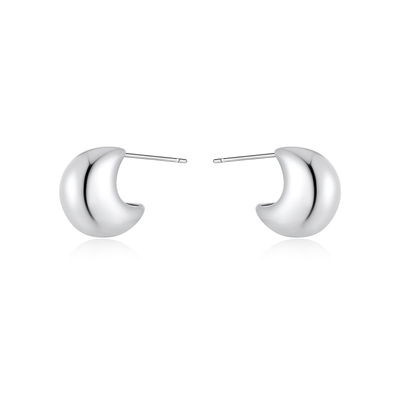 kitsh925纯银极简女银豆子耳钉