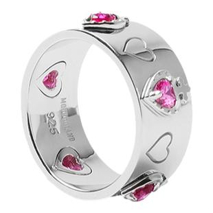 Mouhooland暮后之地吴宣仪同款亚伯拉罕之心戒指925银情侣款对戒