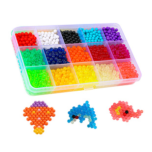 夜光水雾魔珠材料包神奇沙画刮画纸胶画女孩拼豆儿童手工diy玩具