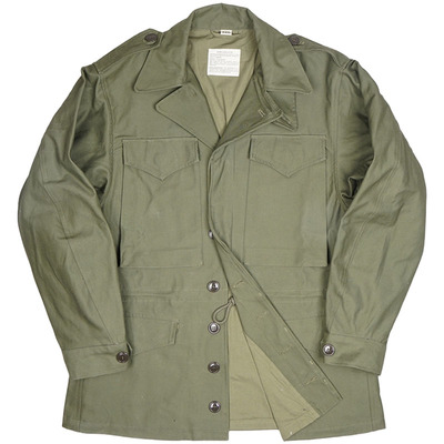 二战夹克外套上衣军绿色面料风衣