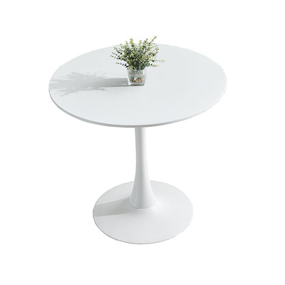 家用阳台圆桌接待洽谈桌岩板餐桌