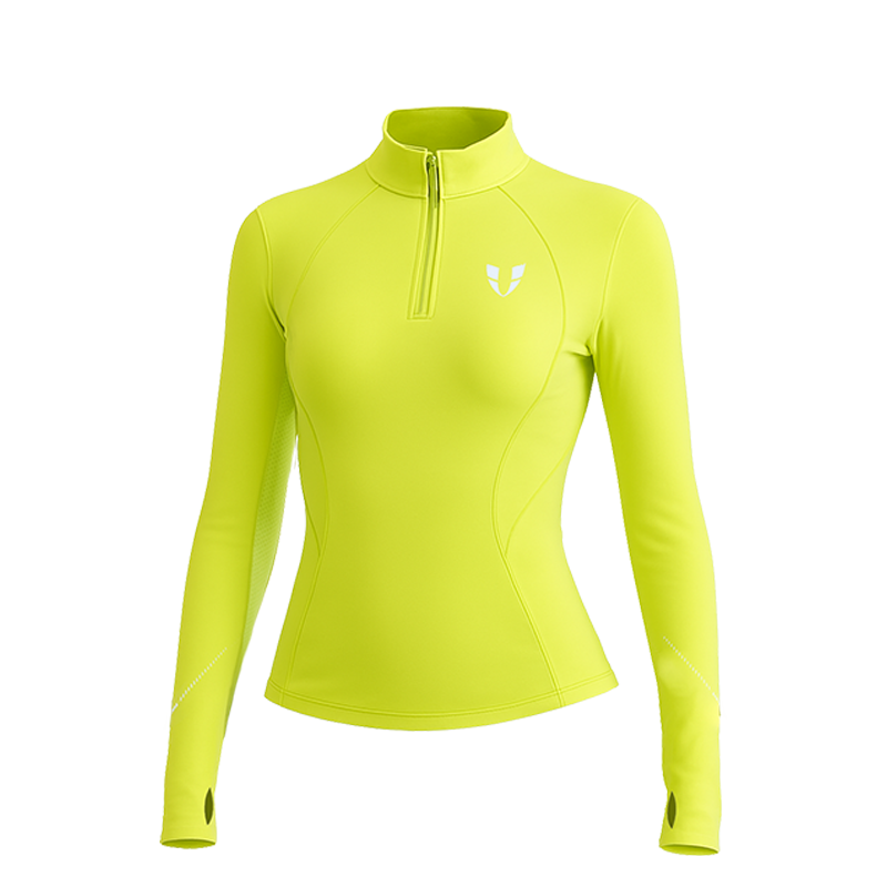 马甲线健身运动保暖立领长袖户外跑步马拉松紧身抑菌上衣晨跑女款