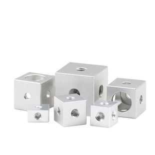 铝合金六面体螺母四方体六方体螺帽压克力板联接块桥架接头螺丝帽