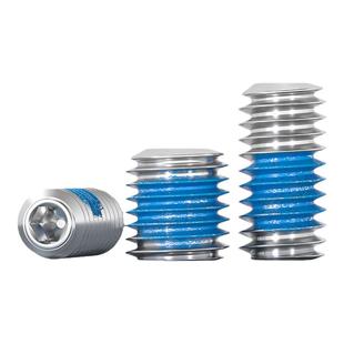 304不锈钢内六角点胶平端紧定基米机米防松动涂蓝胶螺丝钉M2-M20