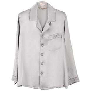 美标美标真丝家居服丝绸19姆米100%桑蚕丝男女情侣睡衣套装高级感