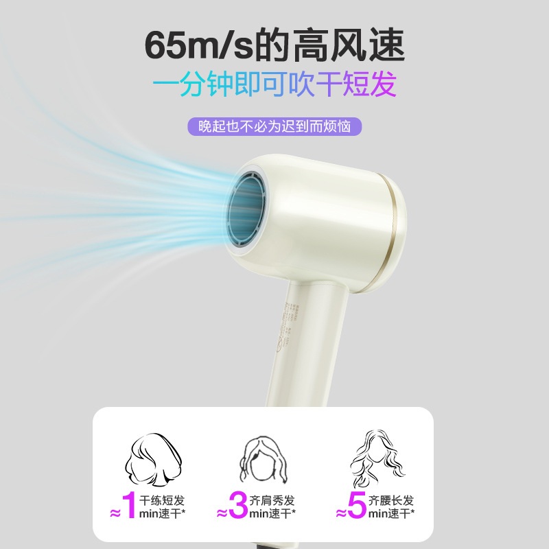负离子炫彩呼吸灯电吹风吹风机叶大风大功率无家用电器量高速护发
