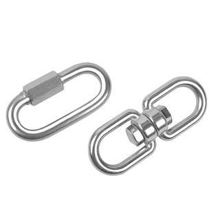 304不锈钢快速接环 旋转环链条连接环跑道梅陇锁八字8字万向挂扣