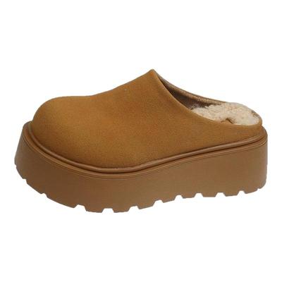 勃肯鞋厚底加绒包头半拖鞋女外穿