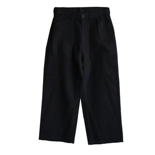 现货 ANCELLM W/S BAKER PANTS复古羊毛亚麻丝绸混纺宽松工装长裤