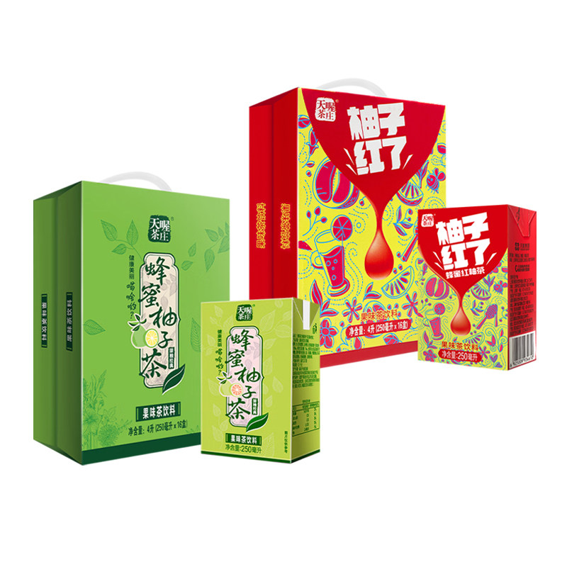 天喔茶庄原味蜂蜜柚子茶250m果汁茶饮料