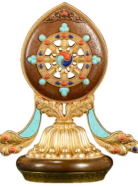 藏村八吉祥铜七珍宝摆件