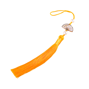 珍珠白扇流苏穗子 高端衣服配饰挂穗diy扇坠香包车挂装饰配件吊穗