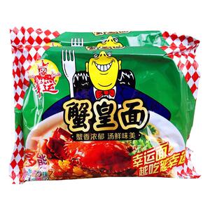 幸运方便面蟹皇面干吃拌面