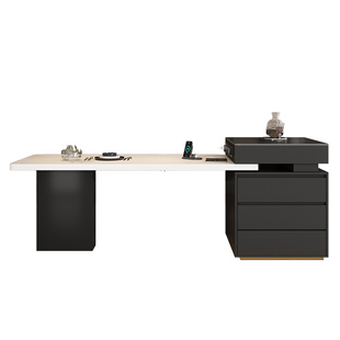 意式岛台餐桌可伸缩可内嵌蒸烤一体箱多功能微波炉开放式厨房倒台