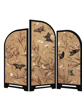 百蝶图桌面屏风摆件新中式茶室