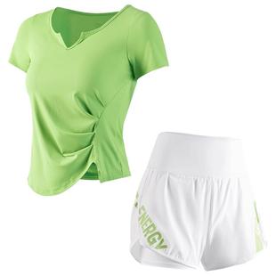 361运动套装女2026夏季瑜伽短袖健身短裤小个子晨跑服跑步套装女