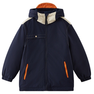 [Z]【无氟】MQD童装男童连帽三防羽绒服2025冬季新款儿童中长款外