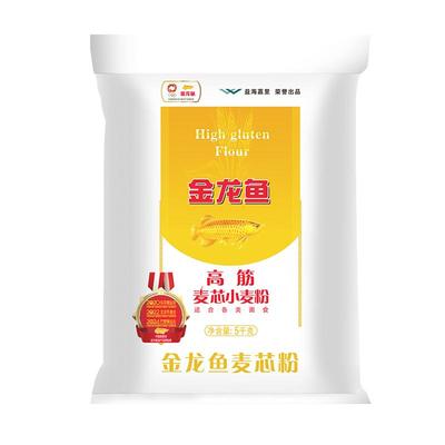 金龙鱼金装高筋麦芯粉5kg面包粉馒头饺子面条高筋面粉10斤