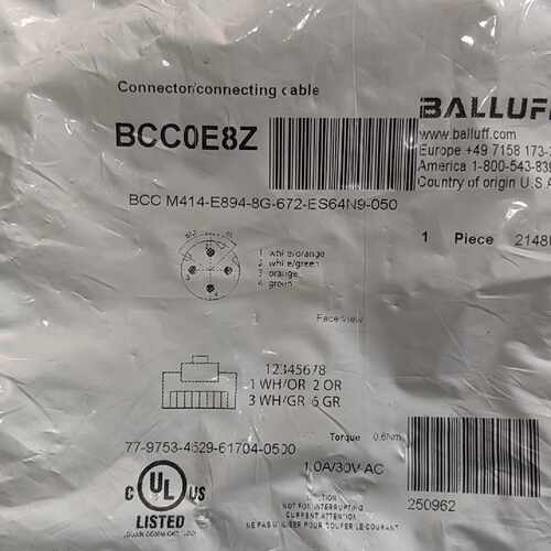 议价全新巴鲁夫连接线BCC0E8Z型号BCCM414E89维修