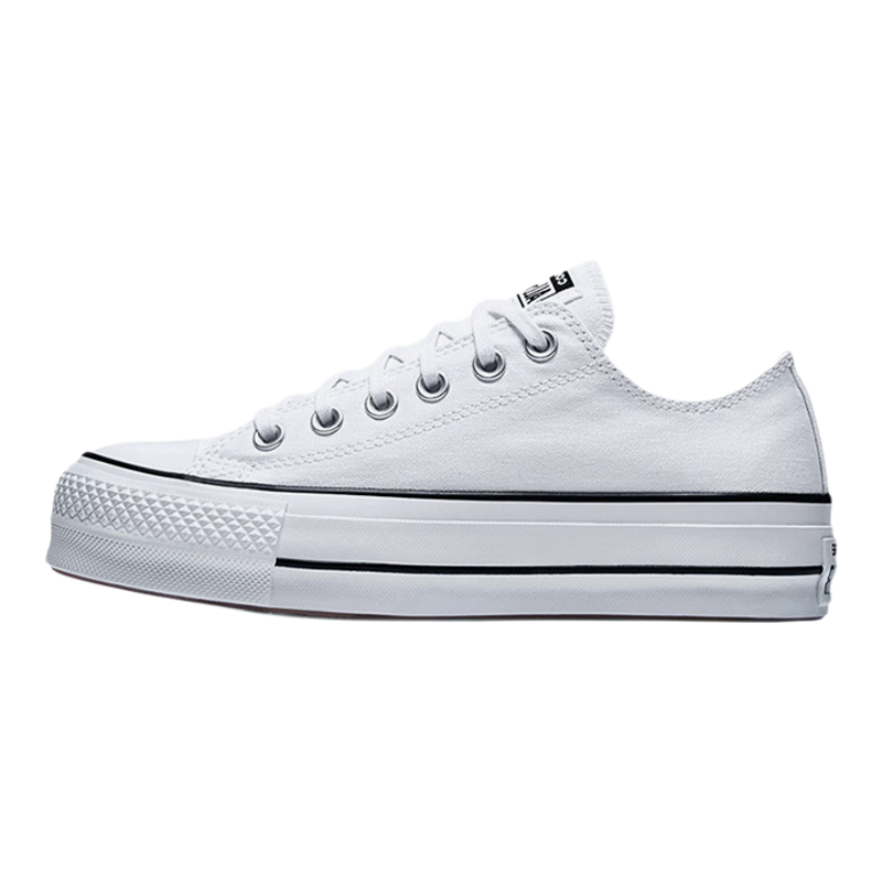 Converse匡威 女鞋All Star松糕厚底小白鞋低帮增高帆布鞋560251C