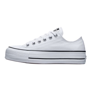 Converse匡威 女鞋All Star松糕厚底小白鞋低帮增高帆布鞋560251C