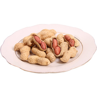 老郭家 炒花生 铁锅 原味炒花生果 山东红皮带壳花生米 满额包邮