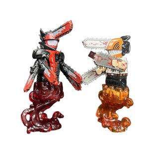 中国积木链电锯人啵奇塔电次刀之恶魔人仔拼插儿童玩具礼物第三方