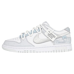 【定制球鞋】 Nike Dunk Low Retro 白银 低帮 板鞋 男女同款灰蓝
