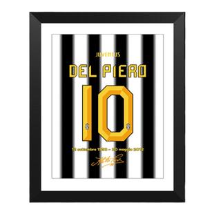 皮耶罗退役球衣号码相框 德尔皮耶罗照片墙 球迷礼物礼品桌摆摆件