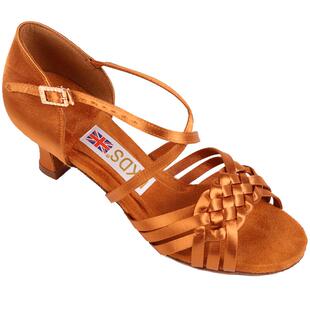 英皇舞霸拉丁舞鞋成年女士成人高跟女孩平跟拉丁鞋儿童专业跳舞鞋