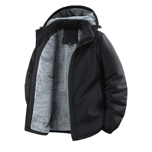 Men Winter Warm Parka Fleece Cotton jacket Windproof Coat5XL
