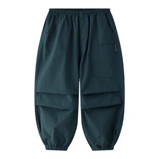 虾酱麻麻男童裤子春秋装2025新款中大童长裤工装束脚儿童休闲裤