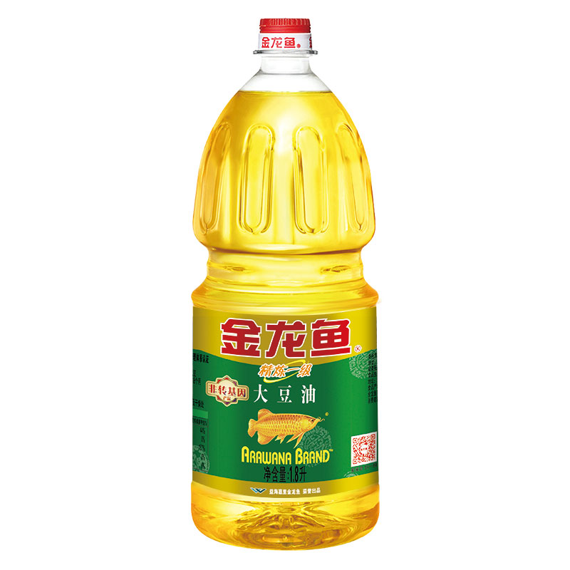 新货金龙鱼精炼一级大豆油1.8L非转基因食用油小瓶油家用色拉油