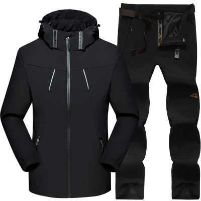 户外冲锋衣男秋冬季加厚防风防水