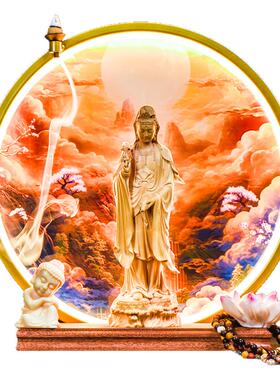 观音菩萨佛像家用供奉禅意摆件