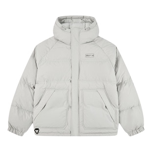 乔丹商场同款短款连帽羽绒服男黑色保暖运动外套面包服LGM3261025